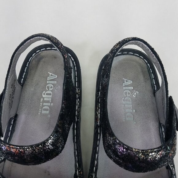 Alegria Vienna Platform Sandals Women's 36 US 6 Metallic Rainbow Leather VIE-280 - Picture 16 of 16